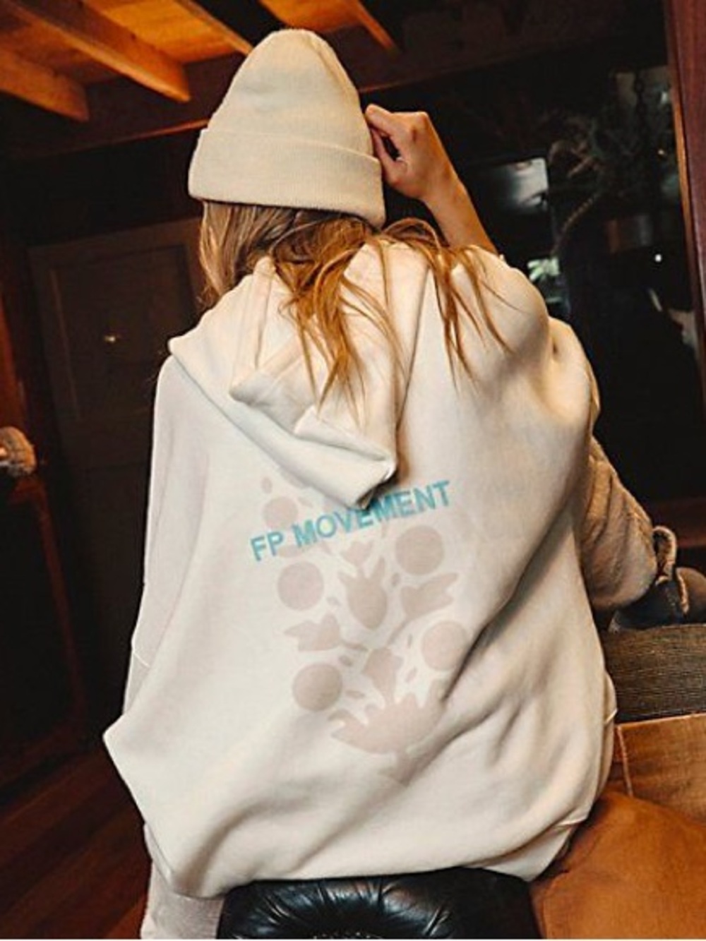 NWT FREE PEOPLE MOVEMENT Sprint To The Finish Logo Hoodie | Surf Puff Logo $128